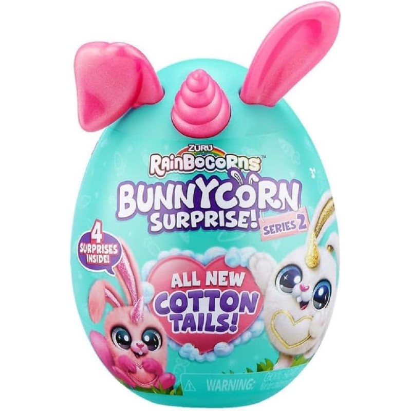 Zuru - Peluche a sorpresa Rainbocorns Bunnycorn| Bunnycorn Surprise Series 2 Plush Mini