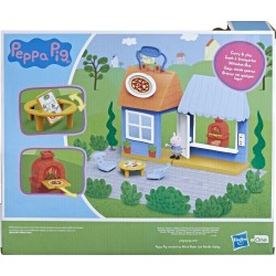 Peppa Pig Peppa s Adventures Peppa s Pizza Place Carry-and-Play Playset giocattolo prescolare, include figura e 4 accessori, mu