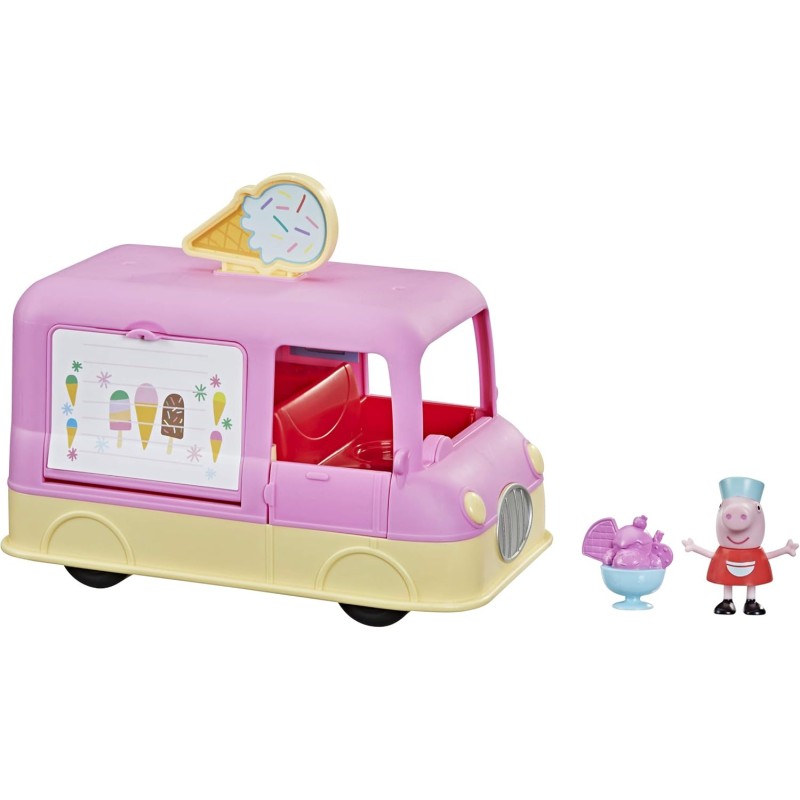 Peppa Pig Peppa’s Adventures Peppa’s Ice Cream Van Vehicle Pre-school Toy, Speech and Sounds, Ages 3 and Up