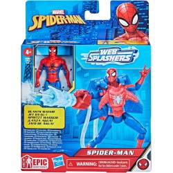 Marvel Spider-Man Aqua Web Warriors Action Figure 10 Pollici con Accessorio per Zaino da Gioco d Acqua per Bambini 4+