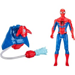 Marvel Spider-Man Aqua Web Warriors Action Figure 10 Pollici con Accessorio per Zaino da Gioco d Acqua per Bambini 4+