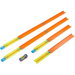 Hot Wheels -Track Builder Unlimited Set per Pista con 10 Pezzi, 9 Connettori e Macchinina, Giocattolo per Bambini 6+ Anni, GVG1