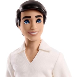 Mattel Disney Princess - Principe Eric bambola snodata con look ispirato al film Disney La Sirenetta, giocattolo e regalo per b