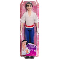 Mattel Disney Princess - Principe Eric bambola snodata con look ispirato al film Disney La Sirenetta, giocattolo e regalo per b