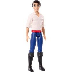 Mattel Disney Princess - Principe Eric bambola snodata con look ispirato al film Disney La Sirenetta, giocattolo e regalo per b