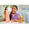 Disney Princess - Set da te di Belle,playset e bambola Belle con vestiti scintillanti, con amici e vivande, Giocattolo per Bamb