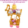 Disney Princess - Set da te di Belle,playset e bambola Belle con vestiti scintillanti, con amici e vivande, Giocattolo per Bamb