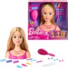 Barbie Testa per acconciare le bambole, capelli biondi con 20 accessori colorati, testa di bambola per acconciature, HMD88