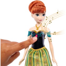 Mattel Disney Frozen - Anna Oggi, per la prima volta, bambola con look esclusivo, canta “Oggi, per la prima volta” dal film Dis