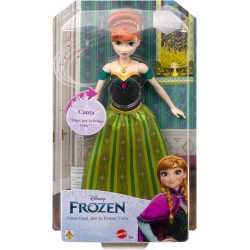 Mattel Disney Frozen - Anna Oggi, per la prima volta, bambola con look esclusivo, canta “Oggi, per la prima volta” dal film Dis