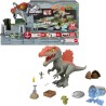 Mattel Jurassic World Crushivores - Spinosauro Cage Crasher, dinosauro con accessori a sorpresa da scoprire, sabbia, gel e past