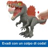 Mattel Jurassic World Crushivores - Spinosauro Cage Crasher, dinosauro con accessori a sorpresa da scoprire, sabbia, gel e past