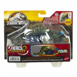 Jurassic Wold Ouranosaurus e Monolophosaurus 2 in 1 cambia colore, HVB23