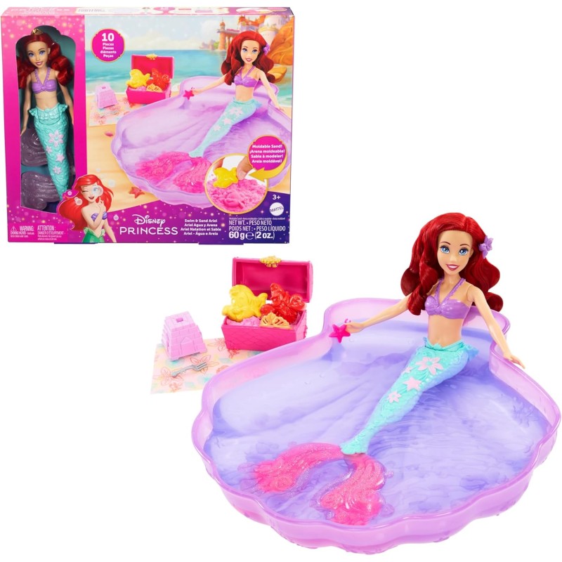Disney Princess Set di Gioco Ariel Avventure in Piscina per bambine dai 3 anni in poi