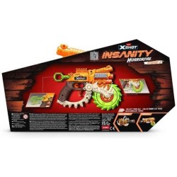 Zuru - X-Shot Horror Fire Insanity HorrorFire Reaper X - Spinning Saw Blade Action, Dart Blaster a lungo raggio, capacità 8 fre