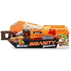 Zuru - X-SHOT Horrorfire Doomsday - Lama rotante in schiuma - gittata 27 m - 16 freccette incluse