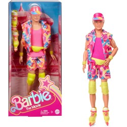 Barbie Il Film - Ken Roller Skate, bambola da collezione con look del film, outfit da pattinatore anni  90 con pattini in linea