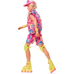 Barbie Il Film - Ken Roller Skate, bambola da collezione con look del film, outfit da pattinatore anni  90 con pattini in linea