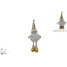 Babbo Natale 60 cm con Cappello color Oro e Bianco