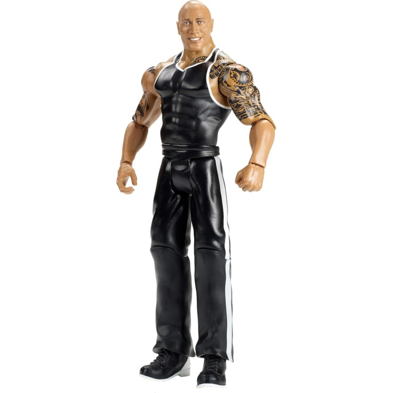 Mattel WWE Top Picks Action Figure, 15,2 cm da collezione The Rock con 14 punti di articolazione e look realistico