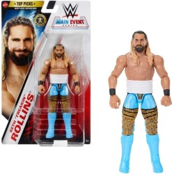 Mattel WWE Main Event Seth “Freakin” Rollins – Action Figure 17 cm – Personaggio da Collezione Snodato per Bambini dai 6 Anni i