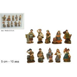 10 Pastori da 5 cm per Presepe Classico