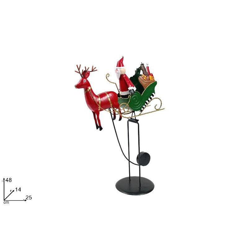 Slitta Babbo Natale con Renna a Pendolo