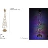 Albero Luminoso Glitterato 58 cm 20 LED Multicolor