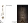 Albero Luminoso Glitterato 58 cm 20 LED Bianco Caldo