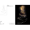 Albero Stilizzato Luminoso 100x70 cm 50 LED Bianco Caldo