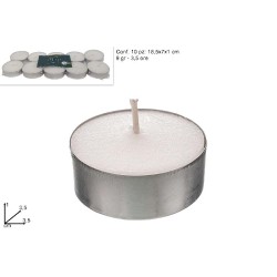 Candele Tealight Lumini 10 pezzi