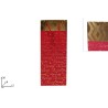 Busta Regalo Natale Rossa 12x36x9 cm Fascia Oro