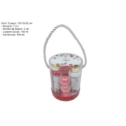 Confezione Regalo Natale Rosso Set da Bagno 3 Pezzi Bombe Acqua