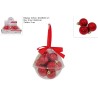 Set 12 pezzi Palle Rosse Lucide Ø 3 cm