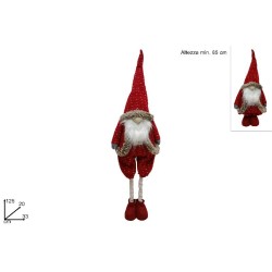 Gnomo Natale 125 cm estensibile