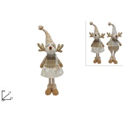 Renna 68 cm Vestito Lana Oro, modelli assortiti, 1 pezzo