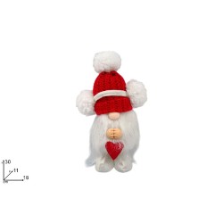 Gnomo Natale con Cappello Lana 30 cm