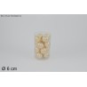 Set 16 Palle Vetro Ø 6 cm Beige Perlate