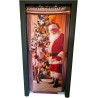 Copri Porta Elasticizzato Natalizio 90x215 cm Babbo Natale e Renna per Porta da Interno o Esterno, modelli assortiti, 1 pezzo