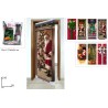 Copri Porta Elasticizzato Natalizio 90x215 cm Babbo Natale e Renna per Porta da Interno o Esterno, modelli assortiti, 1 pezzo