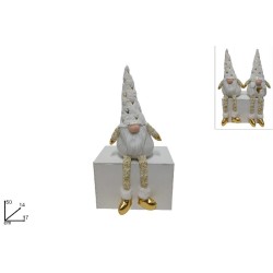 Gnomo Seduto 50 cm con Pelliccia, modelli assortiti, 1 pezzo