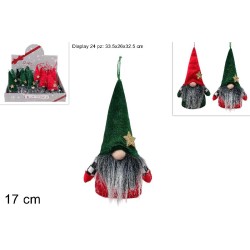 Appendino Gnomo 17 cm con Cappello, modelli assortiti, 1 pezzo