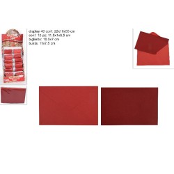 Biglietti Auguri con Busta Rossi, Confezione da 10 pezzi