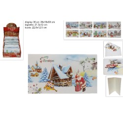 Biglietto Auguri 3D Babbo Natale, modelli assortiti, 1 pezzo