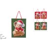 Busta Regalo Orsetto Natalizio 33x25x10 cm, modelli assortiti, 1 pezzo