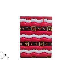 Busta Regalo Cinta Babbo Natale 50x38x11 cm