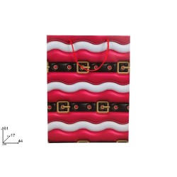 Busta Regalo Cinta Babbo Natale 61x44x17 cm