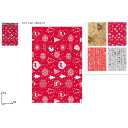 Buste Regalo Natalizie 40x65 cm, Set da 2 Pezzi, modelli assortiti