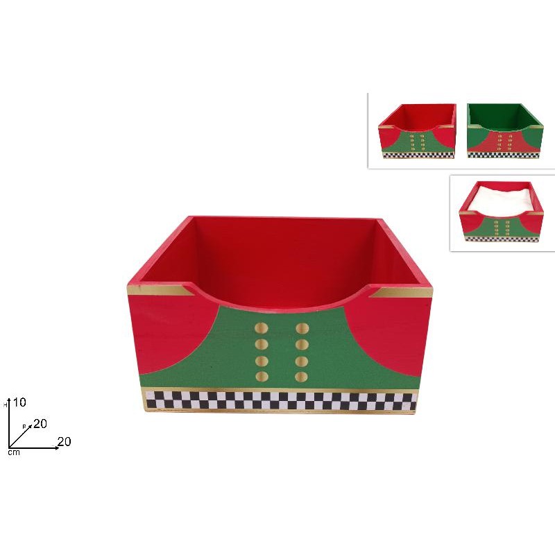 Portatovaglioli Rosso-Verde in Legno, modelli assortiti, 1 pezzo