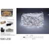 Filo 500 Micro LED Cavo Rame Bianco Freddo con Trasformatore